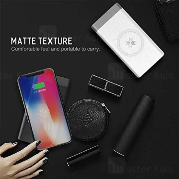 پاوربانک وایرلس 10000 میلی آمپر راک Rock RMP0385 Wireless توان 2.4 آمپر