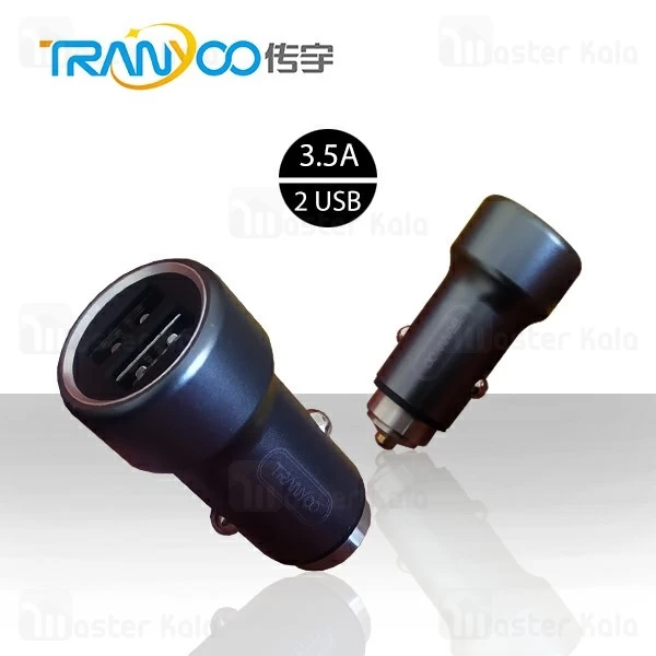 شارژر فندکی ترانیو Tranyoo C6 Dual Port Car Charger توان 3.5 آمپر