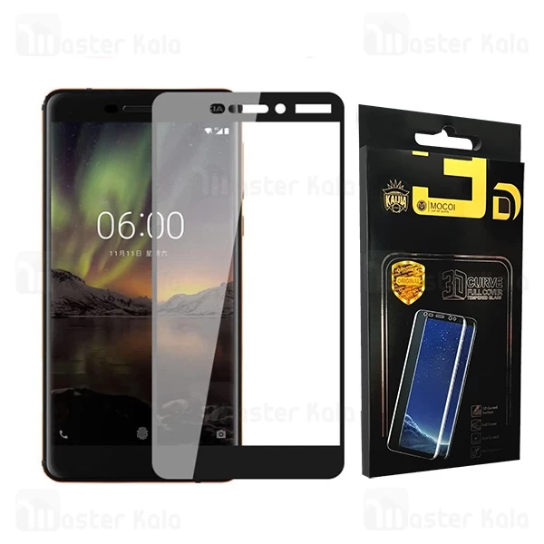 محافظ صفحه نمایش شیشه ای تمام صفحه تمام چسب مارک رمو مناسب Nokia 6 2018