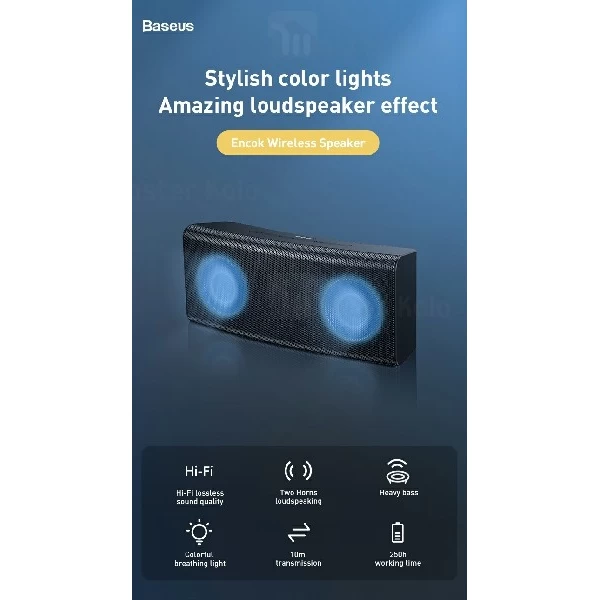 اسپیکر بلوتوث بیسوس Baseus Encok E08 Bluetooth Speaker NGE08-01 رم خور