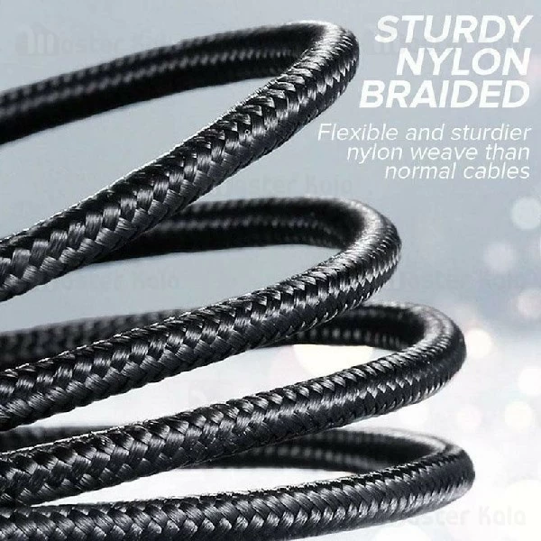 کابل سه سر باوین Bavin CB-076 3 in 1 Cable توان 2.4 آمپر و طول 1.2 متر