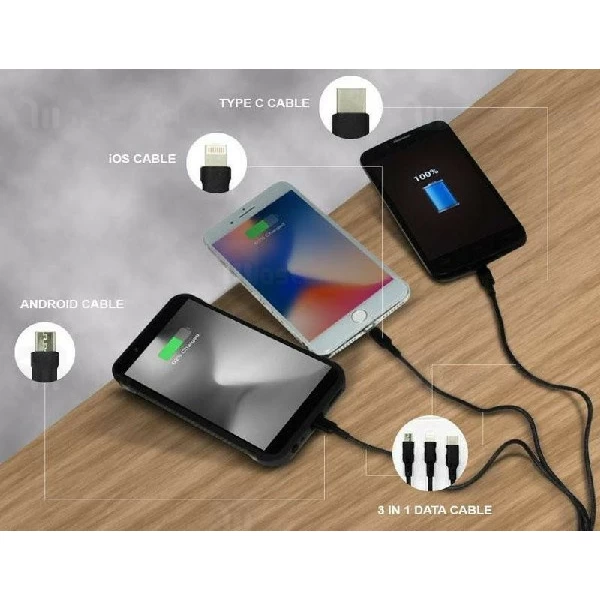 کابل سه سر باوین Bavin CB-076 3 in 1 Cable توان 2.4 آمپر و طول 1.2 متر