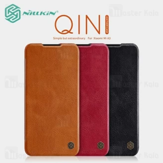 کیف چرمی نیلکین شیائومی Xiaomi Mi A3 / CC9e Nillkin Qin Leather Case