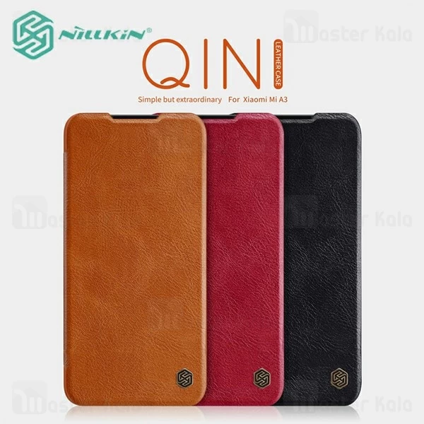 کیف چرمی نیلکین شیائومی Xiaomi Mi A3 / CC9e Nillkin Qin Leather Case
