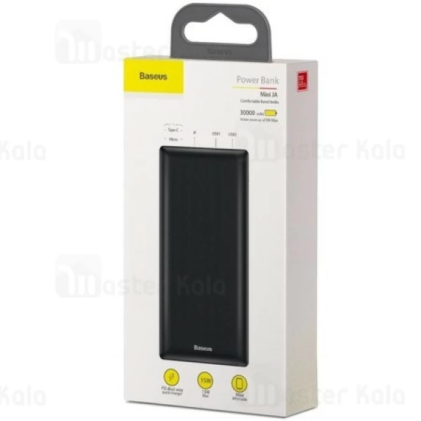 پاوربانک 30000 فست شارژ بیسوس Baseus Mini JA X30 30000mAh PPJAN-C01 PD سه پورت