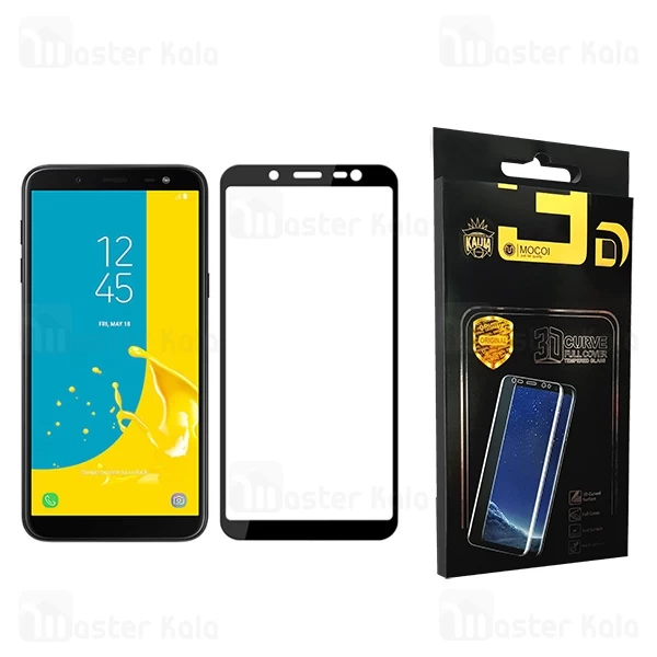 محافظ صفحه نمایش شیشه ای تمام صفحه تمام چسب Samsung Galaxy J6 2018