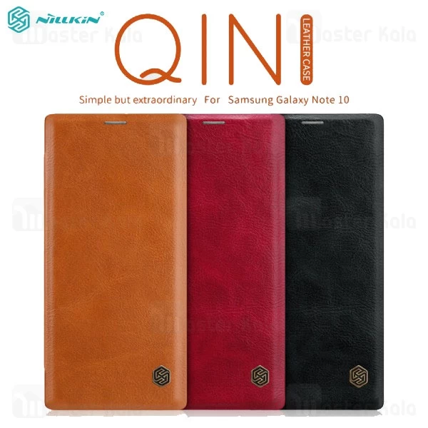 کیف چرمی نیلکین سامسونگ Samsung Galaxy Note 10 Nillkin Qin Leather Case
