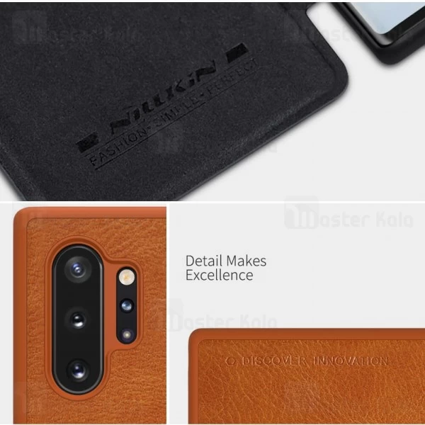 کیف چرمی نیلکین سامسونگ Samsung Galaxy Note 10 Plus Nillkin Qin Leather Case