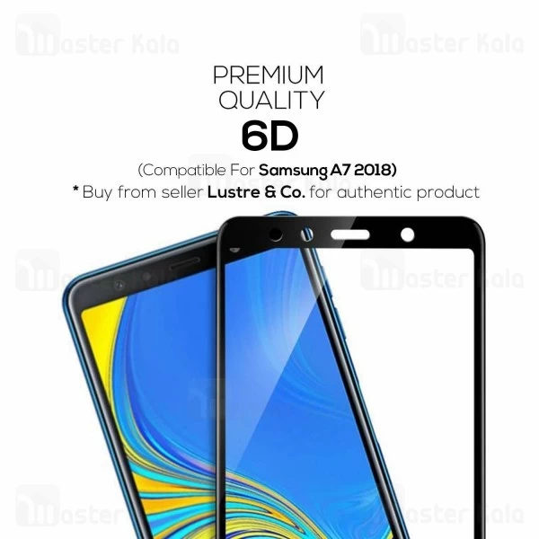 محافظ صفحه شیشه ای تمام صفحه تمام چسب سامسونگ Samsung Galaxy A7 2018 Mocol 6D Glass