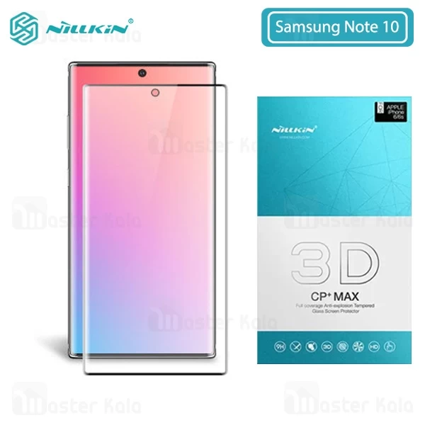 محافظ صفحه شیشه ای تمام صفحه نیلکین سامسونگ Samsung Galaxy Note 10 3D CP+ Max