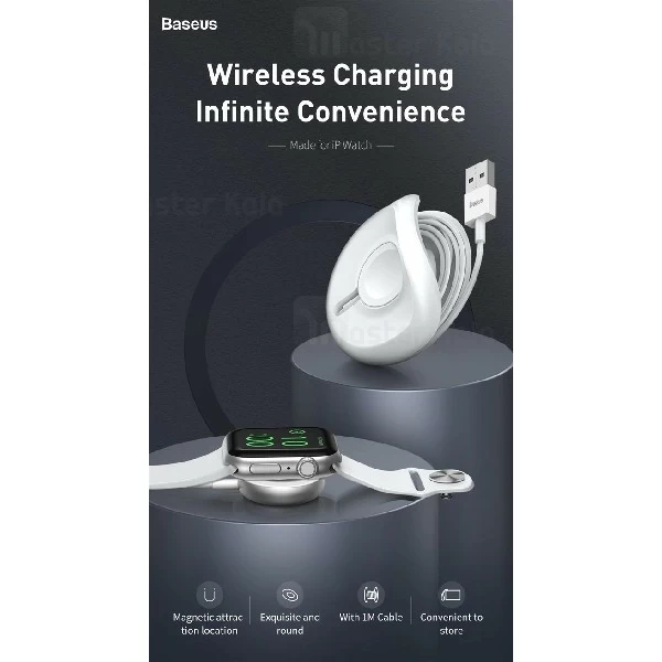 شارژر وایرلس Baseus YOYO Wireless Charger For Apple Watch 6 WXYYQIW03-A02