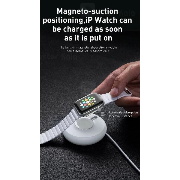 شارژر وایرلس Baseus YOYO Wireless Charger For Apple Watch 6 WXYYQIW03-A02