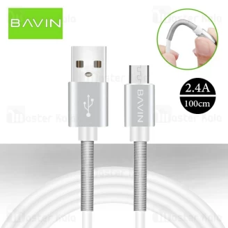 کابل میکرو یو اس بی باوین Bavin CB-037 USB Cable توان 2.4 آمپر و طول 1 متر