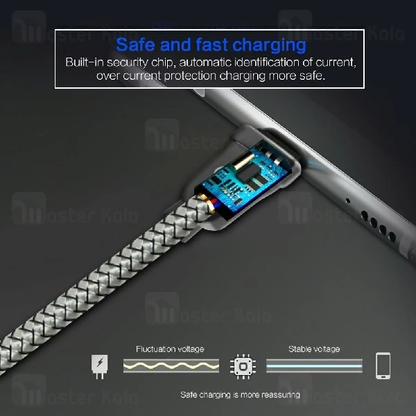 کابل لایتنینگ باوین Bavin CB-087 USB Cable توان 2.4 آمپر و طول 1 متر