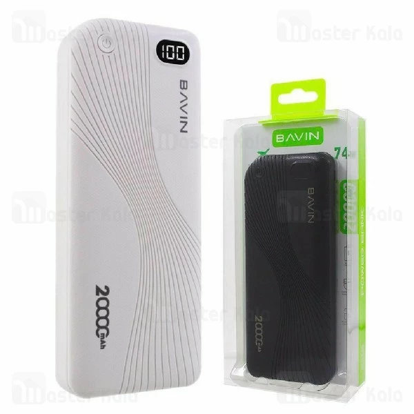 پاوربانک 20000 میلی آمپر باوین Bavin PC136S Power Bank توان 2.1 آمپر