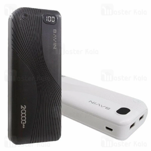 پاوربانک 20000 میلی آمپر باوین Bavin PC136S Power Bank توان 2.1 آمپر