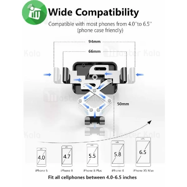 هولدر نیلکین Neekin B2 Vehicle Car Holder مناسب گوشی های 4 تا 6.5 اینچ