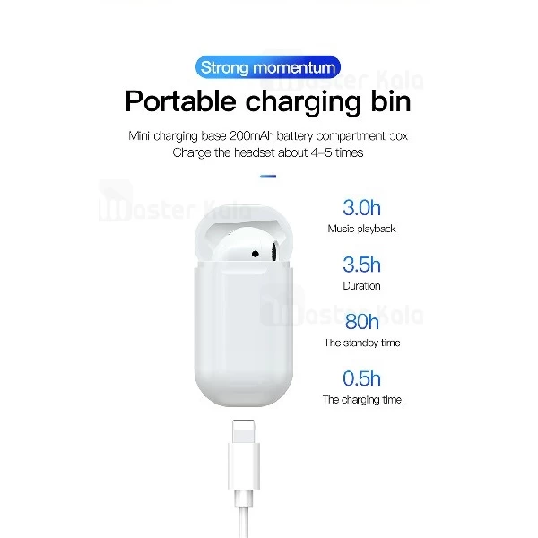 هدست بلوتوث طرح ایرپاد توتو TOTU EAUB-18 Glory Mono طراحی تک گوش