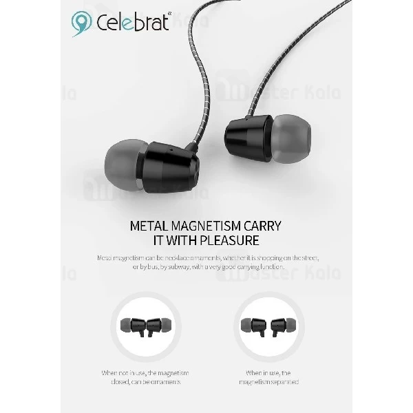 هندزفری سیمی وایسون YISON Celebrat N3 Magnetic Sport Earphone طراحی مگنتی