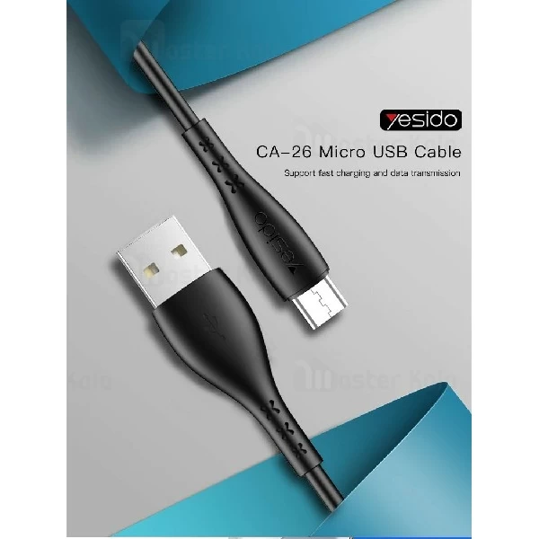 کابل میکرو یو اس بی یسیدو Yesido CA26 Micro USB Cable توان 2.4 آمپر