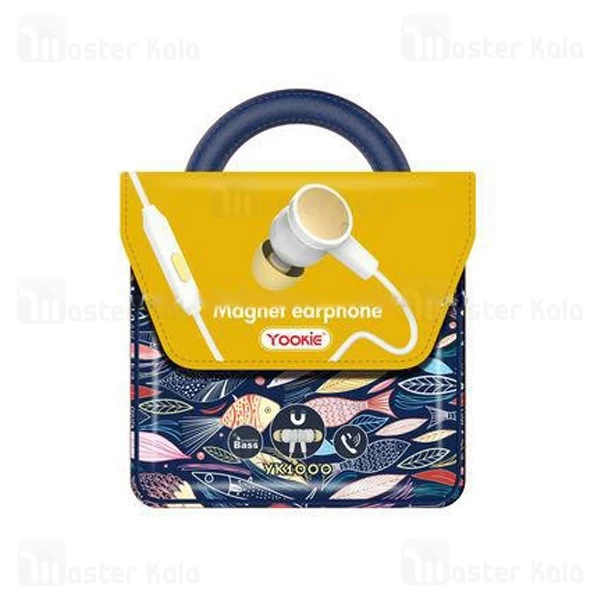 هندزفری سیمی یوکی Yookie YK1000 Magnet Earphone طراحی مگنتی