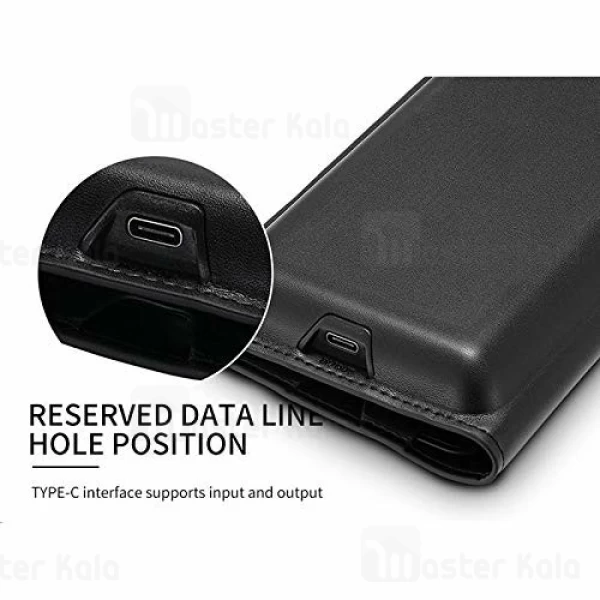 پاوربانک وایرلس 8000 میلی آمپر و کیف چرمی Zhuse ZS-WB-001 Black Hole