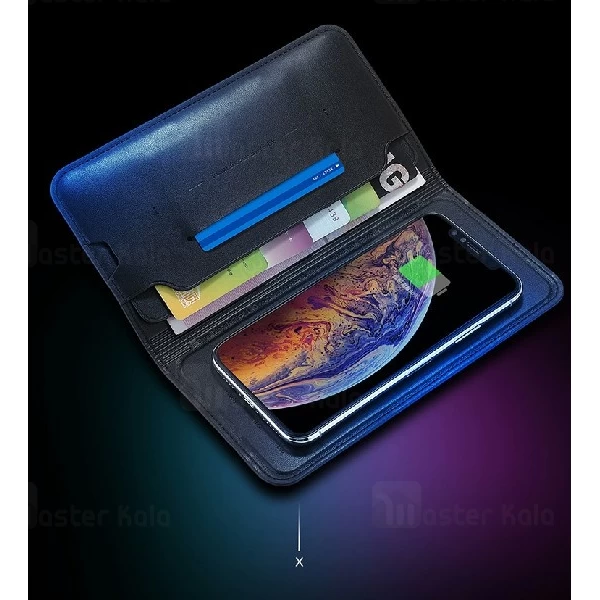 پاوربانک وایرلس 8000 میلی آمپر و کیف چرمی Zhuse ZS-WB-001 Black Hole