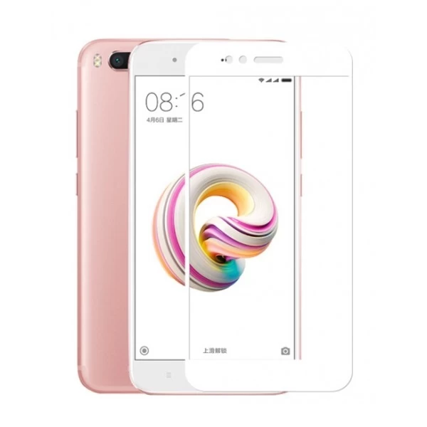 محافظ صفحه نمایش شیشه ای تمام صفحه و خمیده تمام چسب مناسب Xiaomi Mi A1/5X