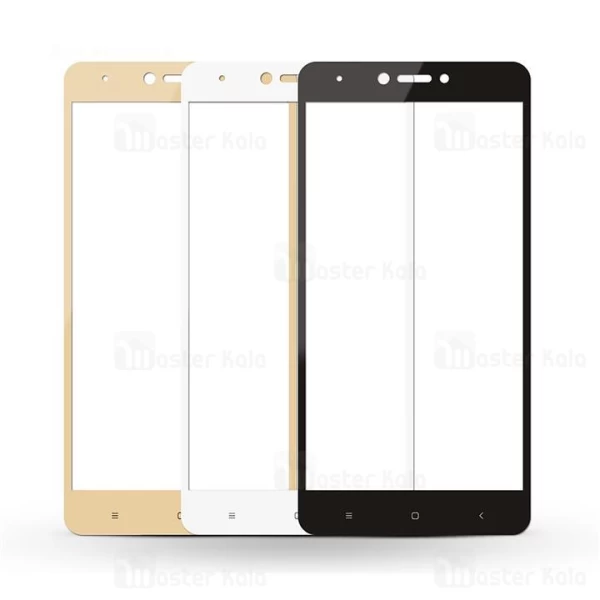 محافظ صفحه شیشه ای تمام صفحه تمام چسب شیائومی Xiaomi Redmi Note 4X 9D Glass