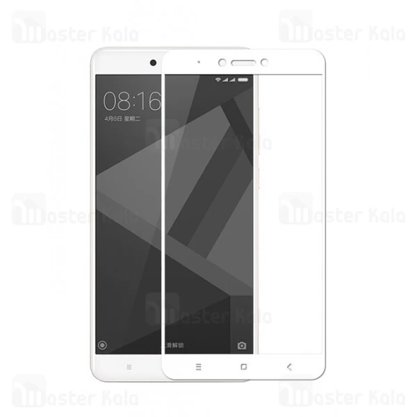 محافظ صفحه شیشه ای تمام صفحه تمام چسب شیائومی Xiaomi Redmi Note 4X 9D Glass