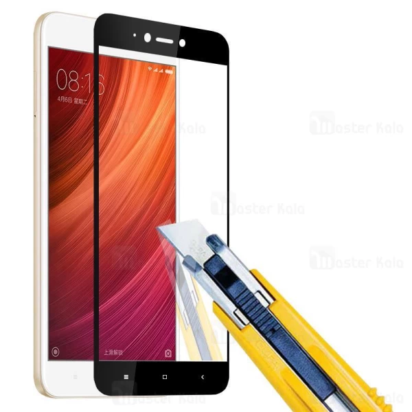 محافظ صفحه شیشه ای تمام صفحه تمام چسب شیائومی Xiaomi Redmi Note 4X 9D Glass