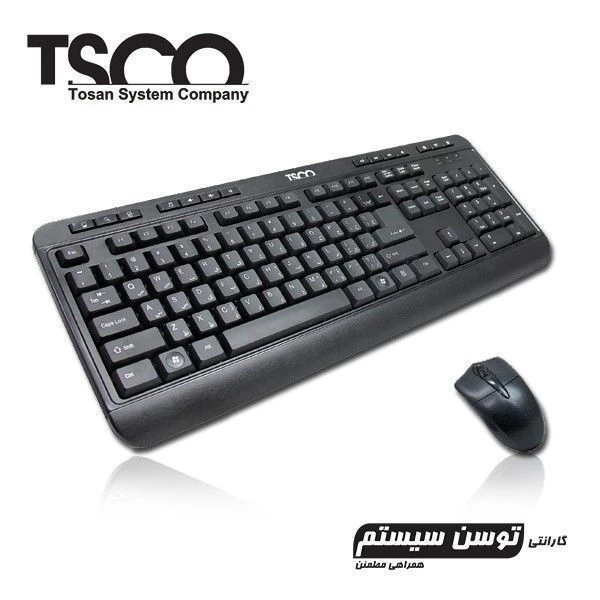 کیبورد و ماوس طرح چرمی تسکو TKM 8052 با حروف فارسی