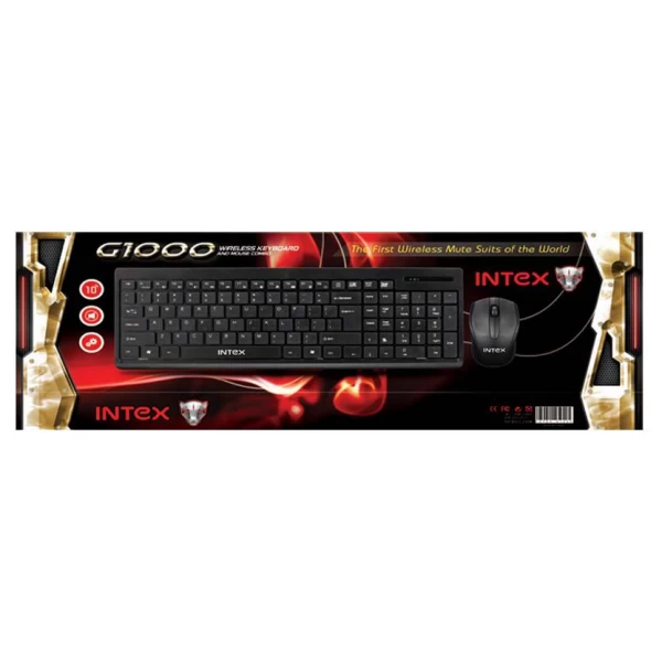 کیبورد و ماوس بی سیم اینتکس G1000 با حروف فارسی