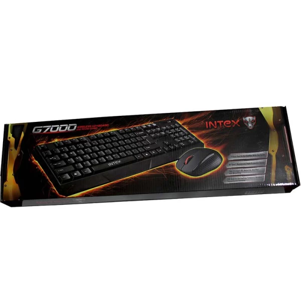 کیبورد و ماوس بی سیم اینتکس G7000 با حروف فارسی