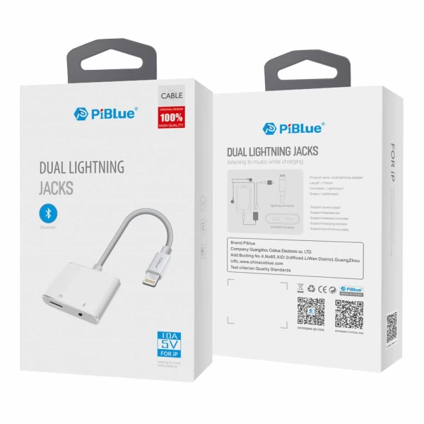 تبدیل لایتنینگ اتصال همزمان هندزفری و شارژر مناسب گوشی های آیفون