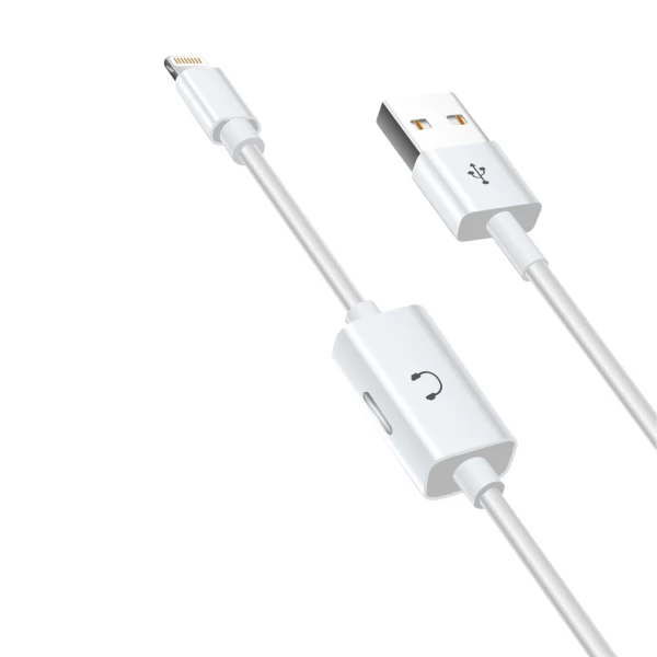 کابل تبدیل لایتنینگ اتصال همزمان هندزفری و شارژر PiBlue AY-T56