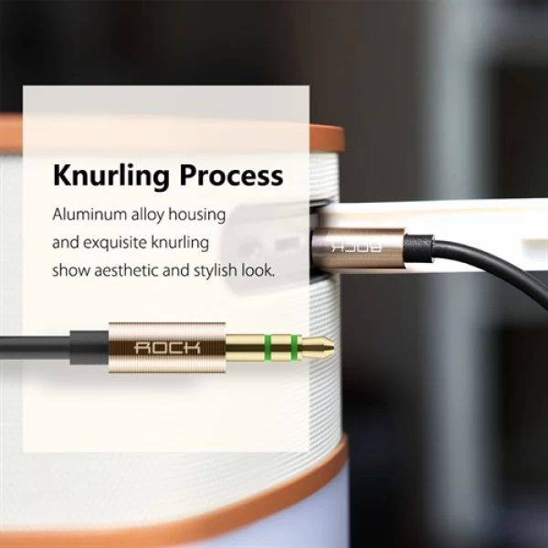 کابل انتقال صدا Aux راک مدل RAU0509 به طول 1 متر