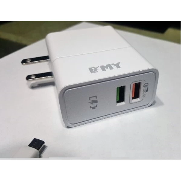 شارژر فست شارژ EMY MY-A501Q Qualcomm 3.0 با کابل Micro USB