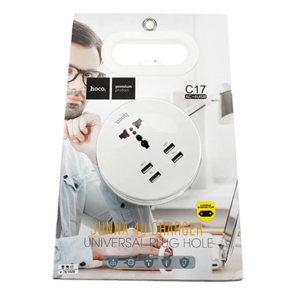 سه راهی برق و شارژ هوکو Hoco C17