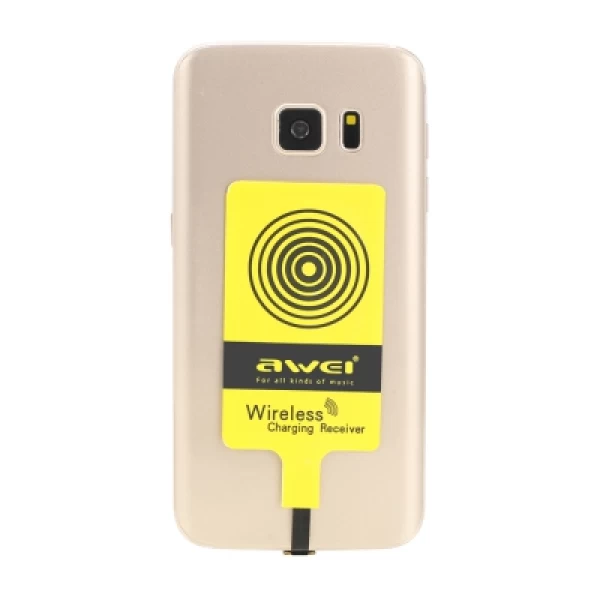 کیت شارژر وایرلس میکرو یو اس بی اوی Awei Qi Wireless Receiver