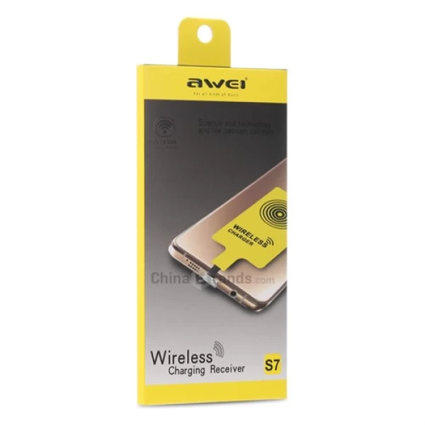 کیت شارژر وایرلس میکرو یو اس بی اوی Awei Qi Wireless Receiver