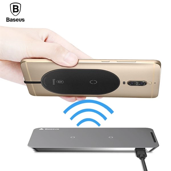 کیت Type C شارژر وایرلس Baseus Microfiber Wireless