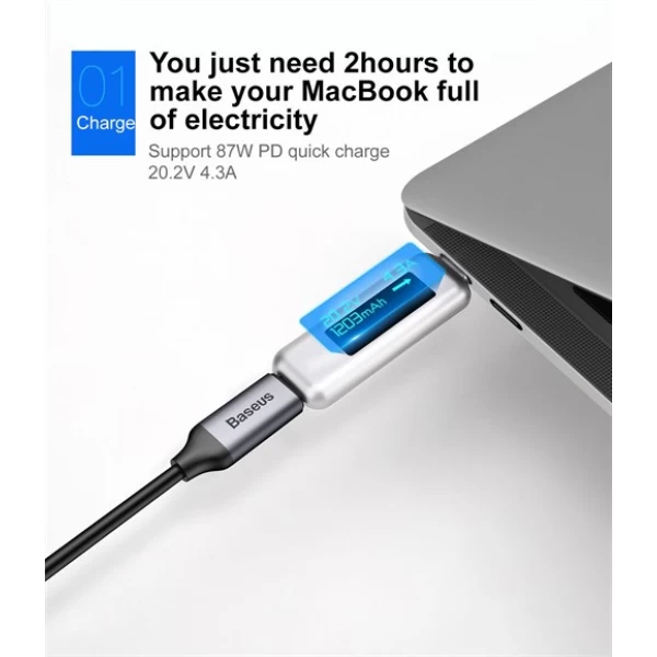 کابل شارژ و انتقال تصویر تایپ سی بیسوس Baseus C-Video Functional Notebook C To C