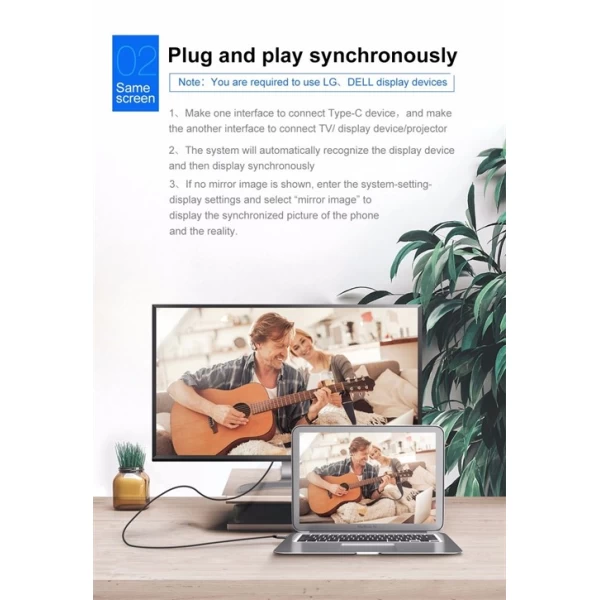 کابل شارژ و انتقال تصویر تایپ سی بیسوس Baseus C-Video Functional Notebook C To C