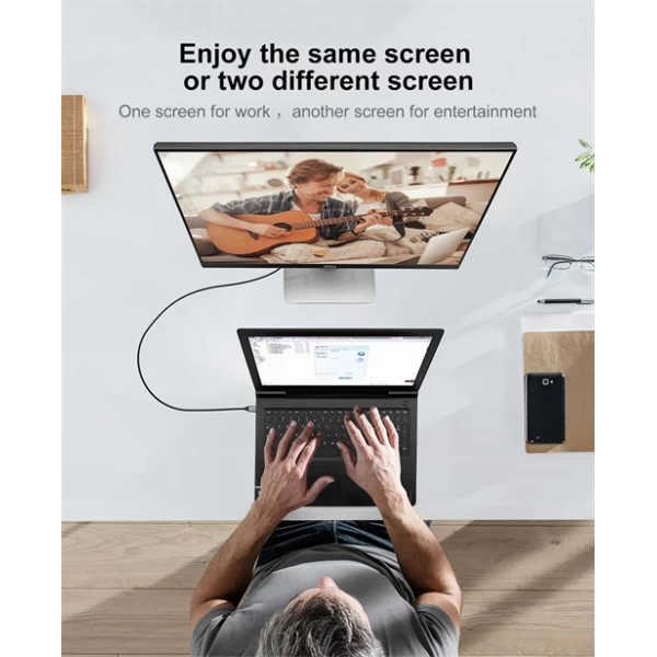 کابل شارژ و انتقال تصویر تایپ سی بیسوس Baseus C-Video Functional Notebook C To C