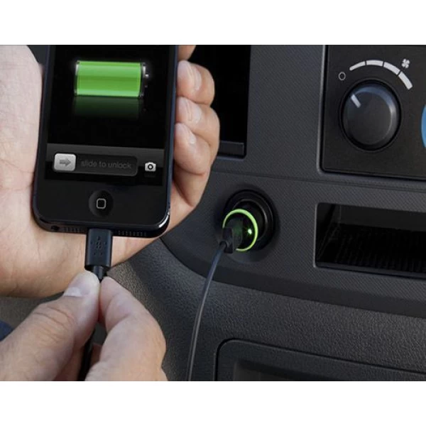 شارژر فندکی 1 پورت Belkin بلکین 2.1A با لایتینگ آیفون