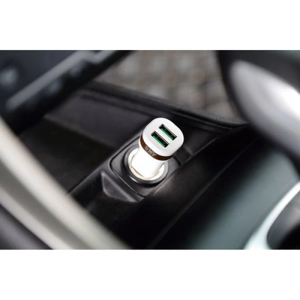 شارژر فندکی 2 پورت Emy امی MY-121 با کابل میکرو یو اس بی