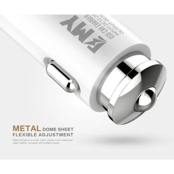 شارژر فندکی 2 پورت Emy امی MY-115 با کابل میکرو یو اس بی