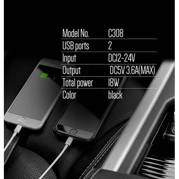 شارژر فندکی LDNIO C308