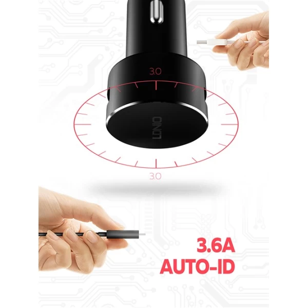 شارژر فندکی LDNIO C308